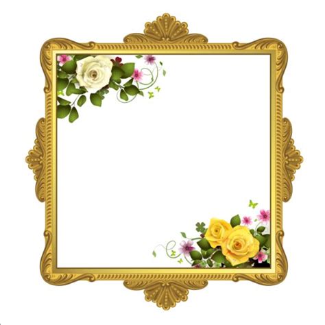 Classical Frame With Flower Design 01 Free Download
