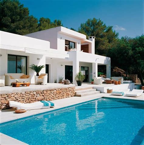 Pool House With Mediterranean Style In Ibiza Spain