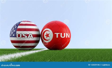 Usa Vs Tunisia Soccer Match Soccer Balls In Usa And Tunisia National