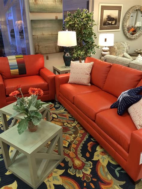 Check spelling or type a new query. A juicy Papaya orange leather sofa & oversized chair. A ...