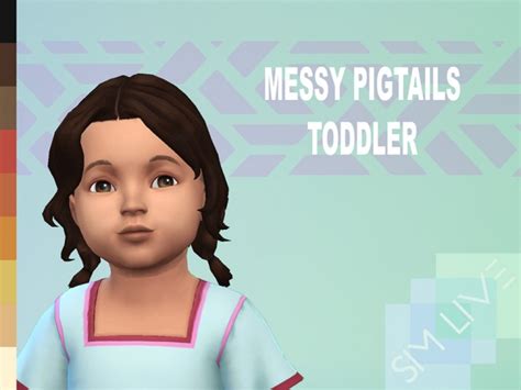 Messy Toddler Pigtails By Kikisimlive At Tsr Sims 4 Updates