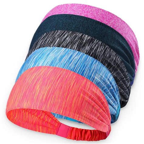 Elastics Sweatband Absorbent Yoga Hairband Wraps Running Headband