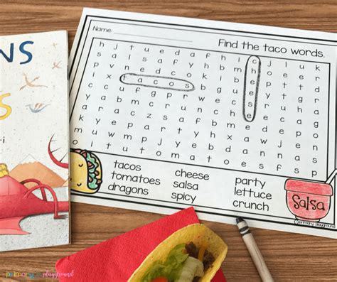 Literacy Snack Dragon Tacos Read Aloud  Primary Playground  Dragons