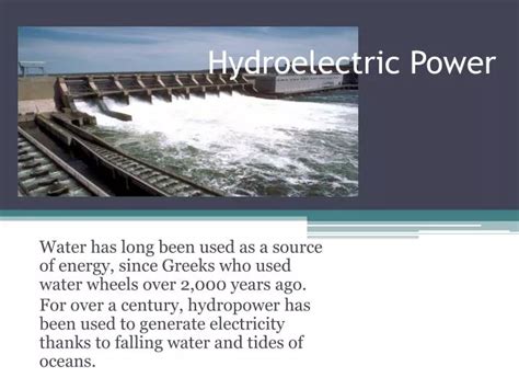 Hydroelectric Power Plant Powerpoint Template Free Printable Templates