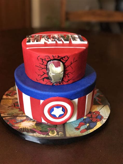 Perfect way to help celebrate your little superheros big day! Marvel cake | Marvel cake, Cake