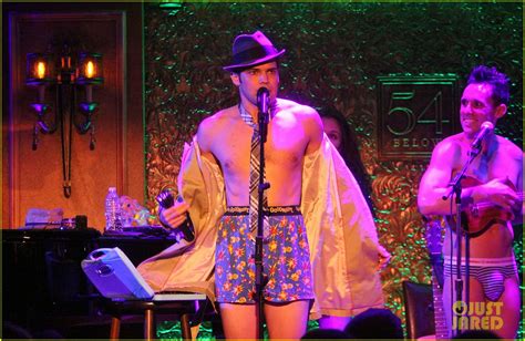 Full Sized Photo Of Jeremy Jordan Shirtless Singing In Underwear For