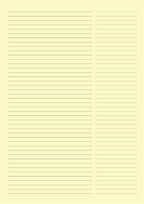 Double Lined Paper Template