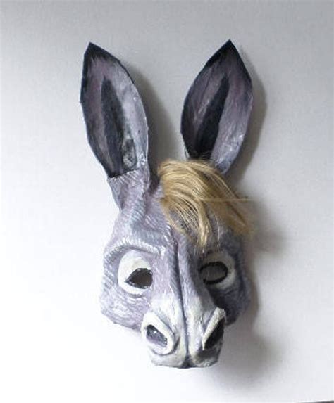Donkey Mask Donkey Mule Animal Mask Wearable Paper Mache Etsy