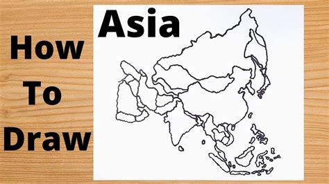 Drawing Asia Continent Map Step By Step Youtube