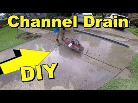 Fixing driveway drainage problems after installing a new driveway can be costly, so it's best to consider how to drain water away from the driveway whilst in the planning phase of your project. Driveway Channel Drain, DIY, less than 200.00 - YouTube
