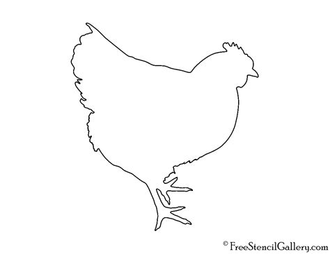 Chicken Silhouette Stencil Free Stencil Gallery
