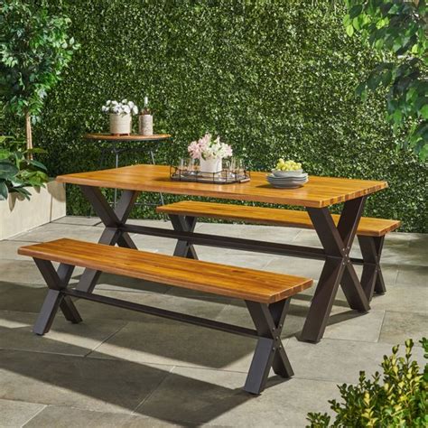 Maybe you would like to learn more about one of these? Myers 3 Piece Outdoor Acacia Wood Picnic Dining Set, Teak ...