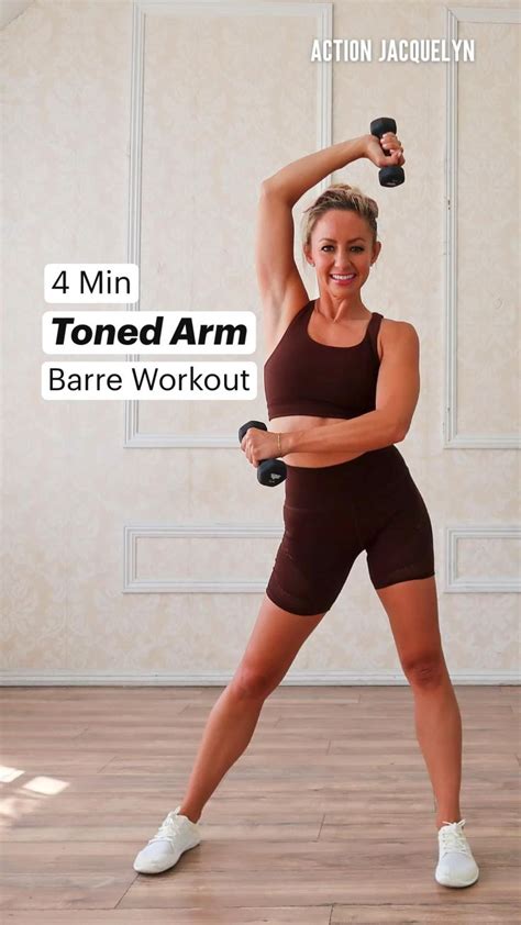 💪 4 Minute Toned Arm Barre Workout Action Jacquelyn Fun Workout