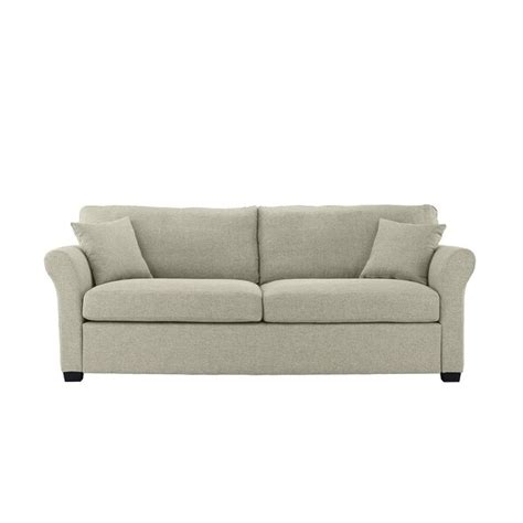 Shop Classic Traditional Ultra Comfortable Linen Fabric Sofa In Soft