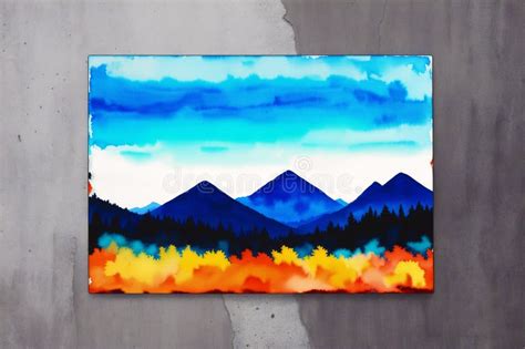 A Painting Of A Mountain On The Watercolor Background Watercolor Paint