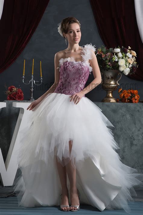 Visit our site to find out more about wedding dresses (where to get them, and how you can save up to 80%) at weddingdresses.smallarticles.com. Chic High Low One Shoulder Informal Wedding Dresses ...