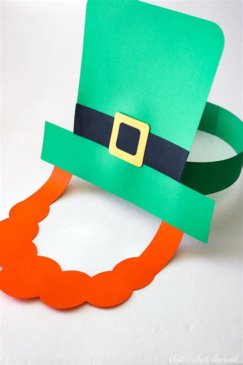 Paper Leprechaun Hats And Beards Svg Pattern Files St Patricks Day