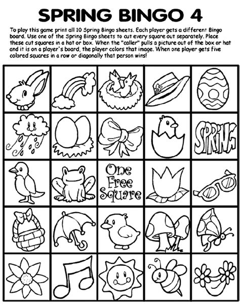 Use these images to quickly print coloring pages. Spring Bingo 4 Coloring Page | crayola.com