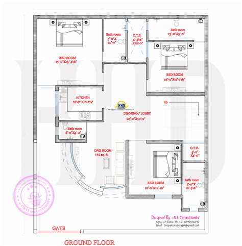 Modern House Plan With Round Design Element Indian House Plans