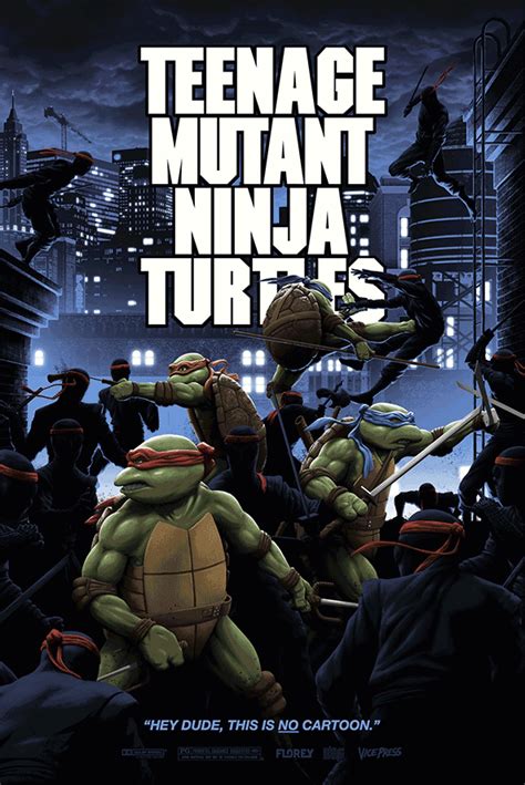 Tmnt 1990 Immortalized With New Bottleneck Gallery Poster By Florey