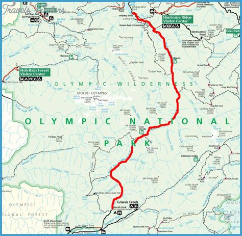 Olympic National Park Hikes Map Travelsfinderscom
