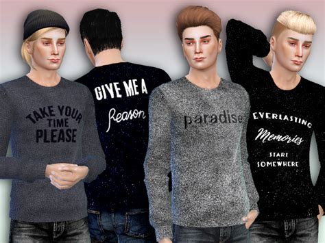 Sims 4 Ccs The Best ‘paradise Sweaters For Men By Simlark