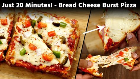 Cheese Burst Bread Pizza Easy 20 Minute Recipe Dominos Like Taste