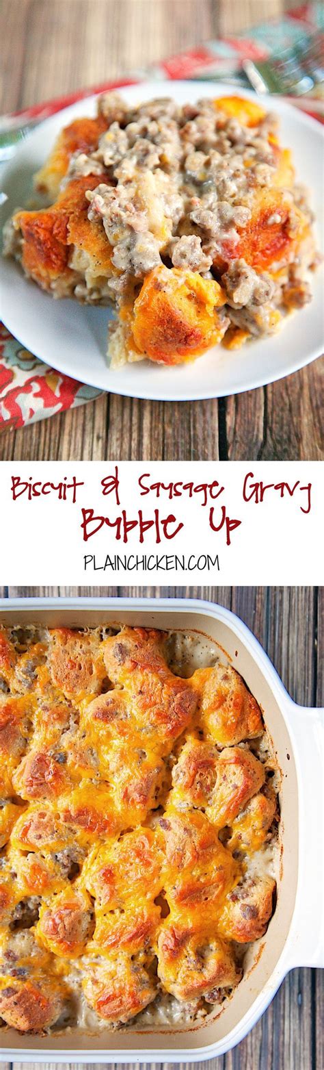 Biscuit And Sausage Gravy Bubble Up Recipe Inspired By The