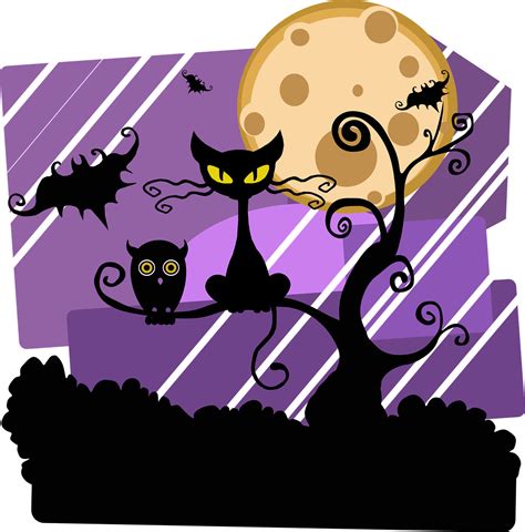 Cats Night Crazies Driving You Crazy Halloween Scene Clip Art Png