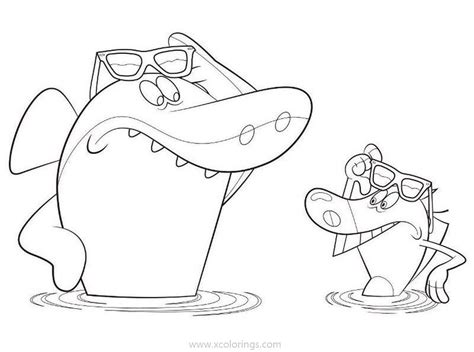 Zig And Sharko Coloring Pages In The Water