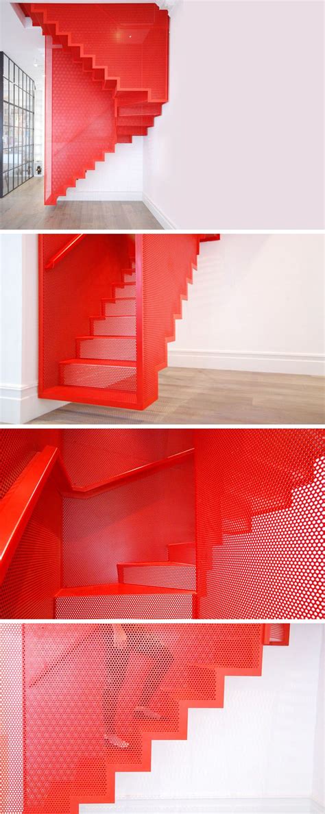 Wow Perforated Steel Suspended Staircase By Diapo Inspired From