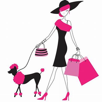 Paris Clipart Shoes Clip Pink Lady Shopping