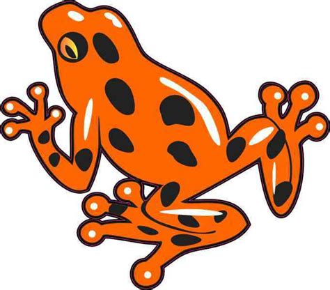 45in X 4in Orange Poison Dart Frog Sticker Etsy