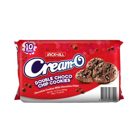 Cream O Double Choco Chip Cookies 36g X 10packs Bohol Grocery