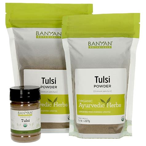 Tulsi Powder Organic Holy Basil Powder Ocimum Sanctum Banyan
