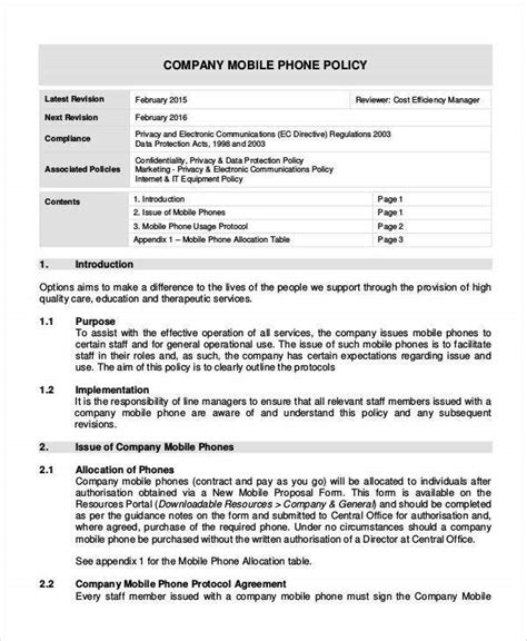 Make your document in minutes. Company Policy Template - 11+ Free PDF Documents Download ...