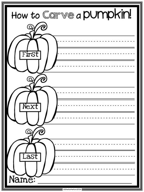 Halloween Includes How To Carve A Pumpkin Writing First Grade
