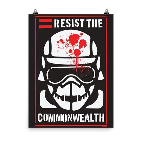 the walking dead resist the commonwealth premium satin poster the walking dead shop