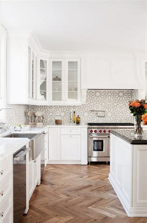 Modern spanish hacienda home design. Incredible kitchen- Modern Spanish / tile work on the back ...
