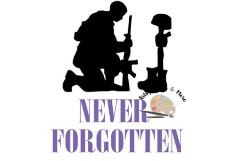 Never Forgotten Svg Fallen Soldier Memorial Day July 4th 91737