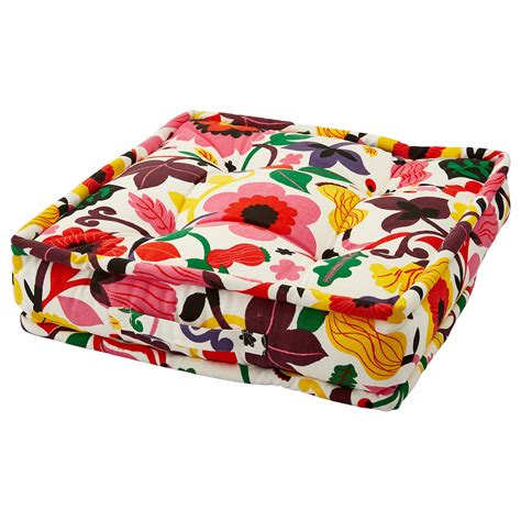 Ursprunglig Floor Cushion Floral Patterned 45x45x10 Cm 18x18x4 Ikea