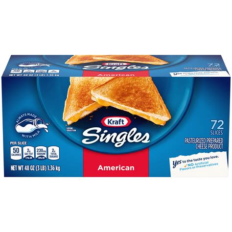 Kraft Singles American Cheese Slices Ct Box Walmart Com Walmart Com