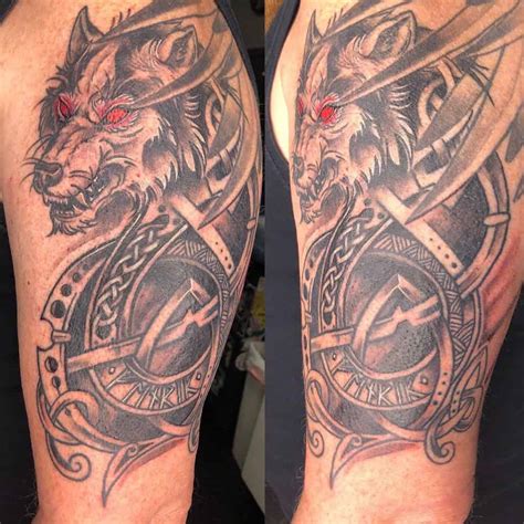 55 Coolest Norse Wolf Tattoo Ideas 2023 Inspiration Guide