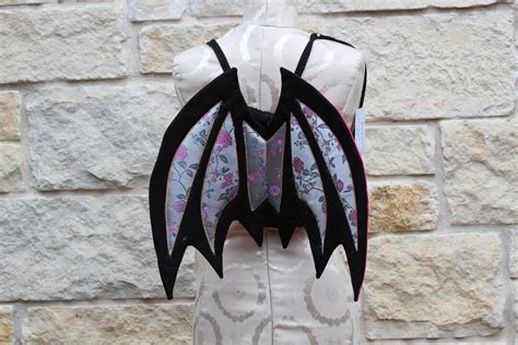 Black And Pink Dragon Wings Backpack Etsy