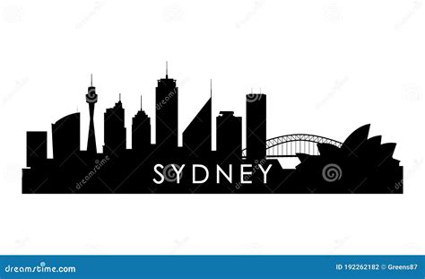 Sydney Skyline Silhouette Stock Illustrations 715 Sydney Skyline