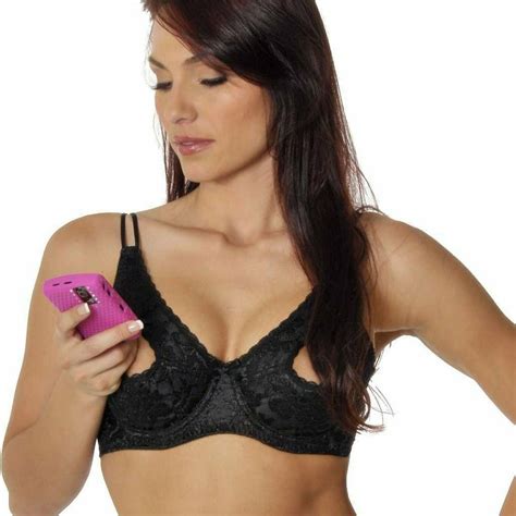 Empire Intimates Open Tip Black Push Up Bra Lace Full Figure Cups B