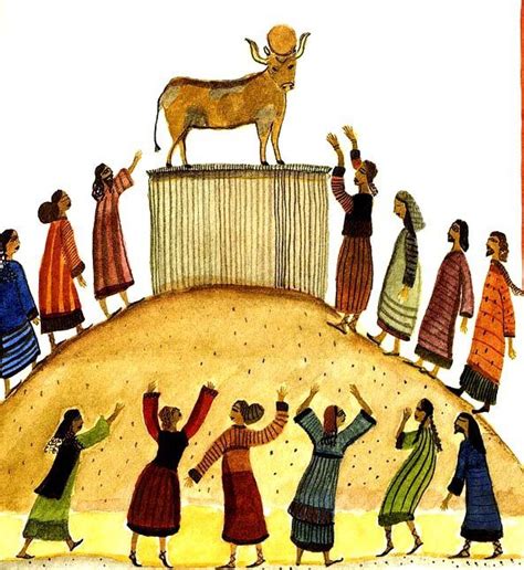 22 the golden calf golden calf bible art bible illustrations