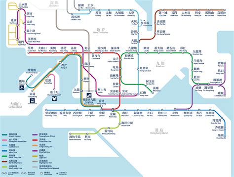 Hong Kong Metro Map Subway Map Mtr Map 2023