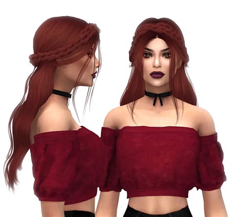 Sims 4 Hairs Simandy Fiery Hair F6e