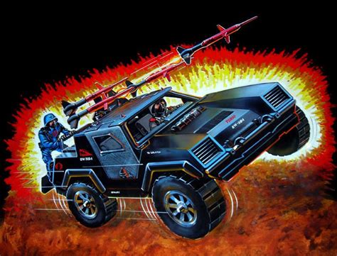 The Illustration Used On The Box For The Cobra Stinger Jeep From